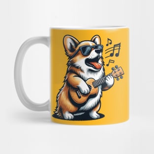 Dog Playing Guitar Singing Welsh Corgi Funny Corgi Grandma Mug